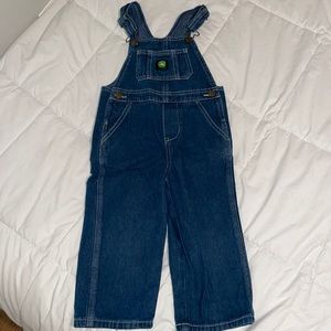 3T John Deere denim overalls. Like new!